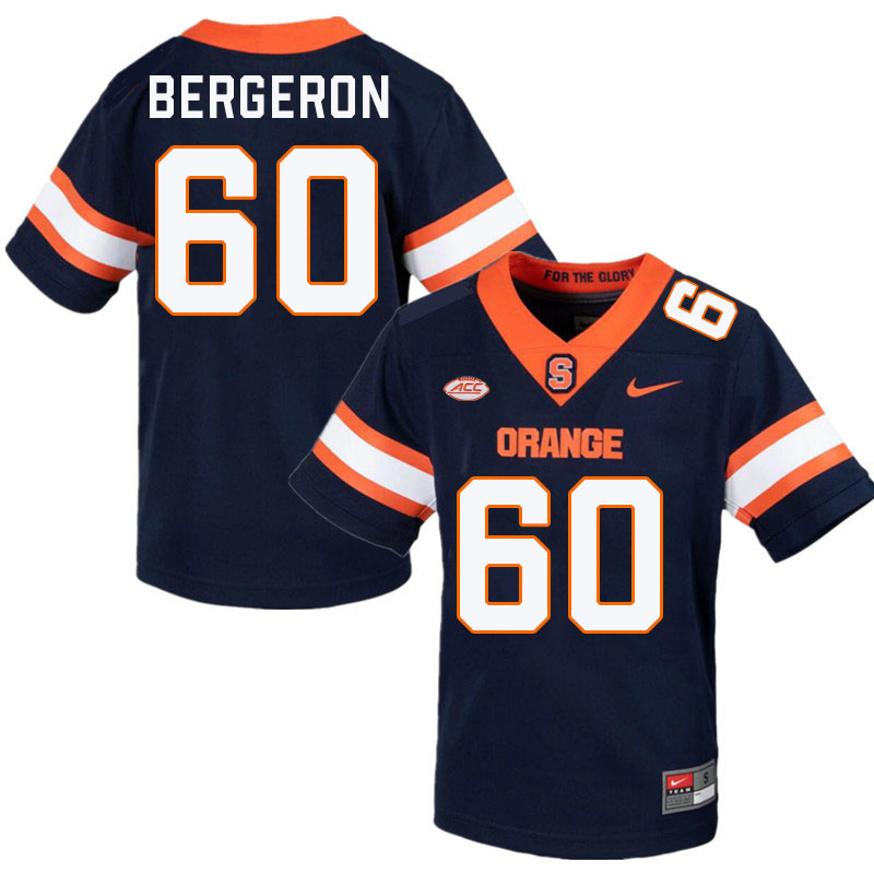 #60 Matthew Bergeron Syracuse Orange Jerseys,Syracuse University Football Uniforms,Apparels-Navy